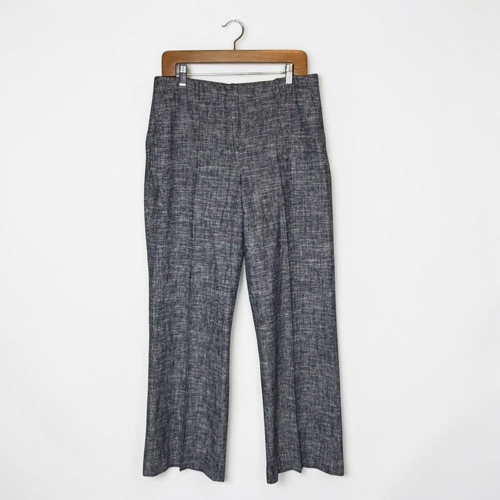 Talbots Heritage Linen Cotton Wide Leg Trousers Minimalist Career Pants size 10